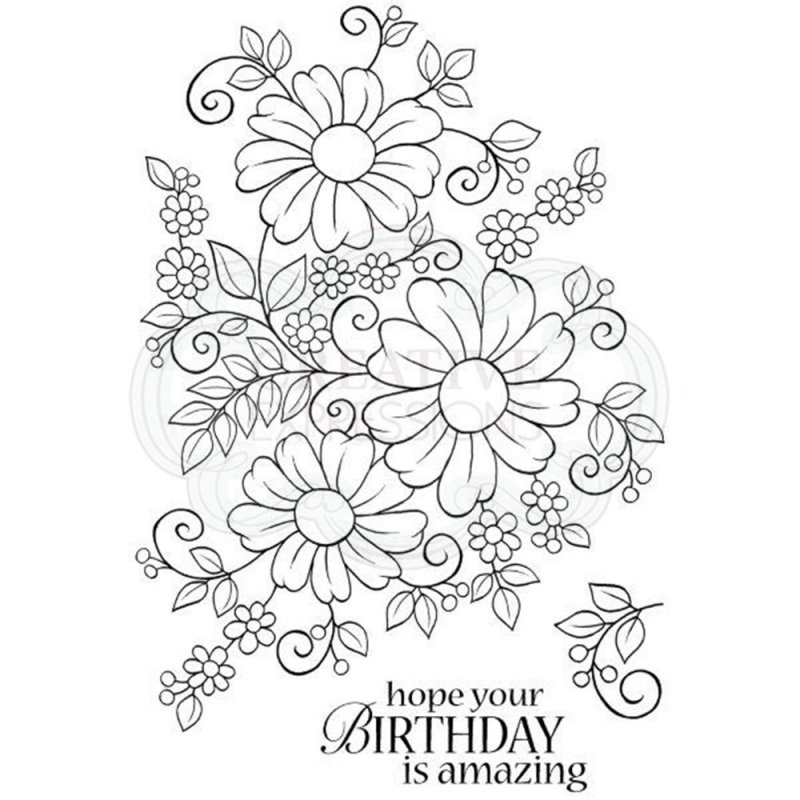 Woodware Woodware Clear Stamps Bold Blooms Caroline | Set of 2