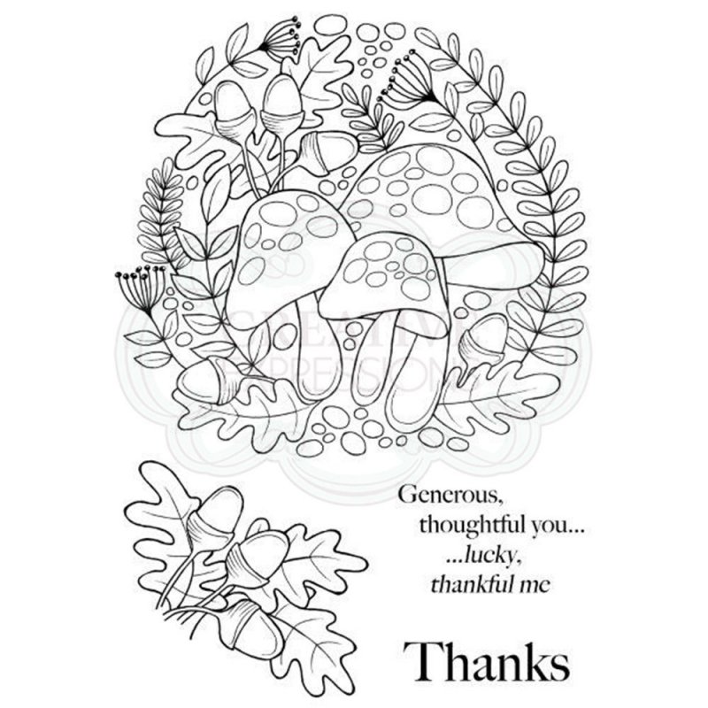 Woodware Woodware Clear Stamps Toadstool Ring | Set of 4