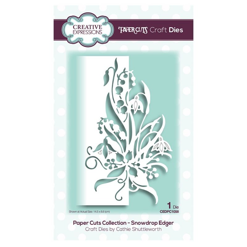 Paper Cuts Creative Expressions Craft Dies Paper Cuts Collection Snowdrop Edger