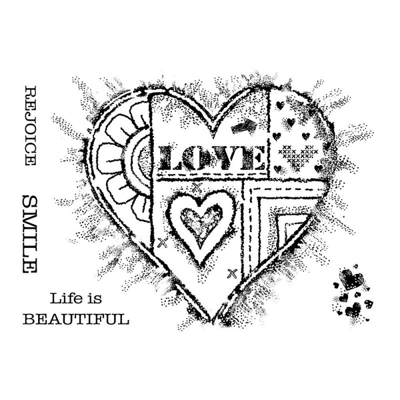 Woodware Woodware Clear Stamps Bold Heart | Set of 4