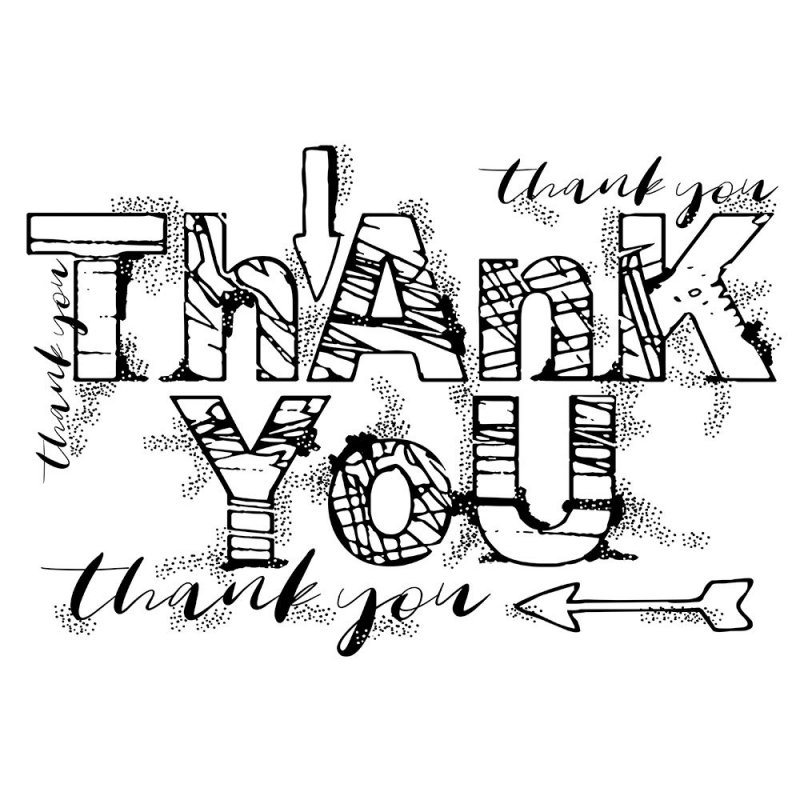 Woodware Woodware Clear Stamps Grungy Thank You