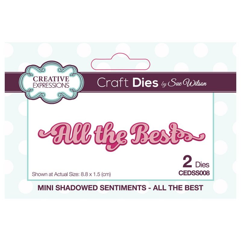 Sue Wilson Sue Wilson Craft Dies Mini Shadowed Sentiments Collection All The Best | Set of 2