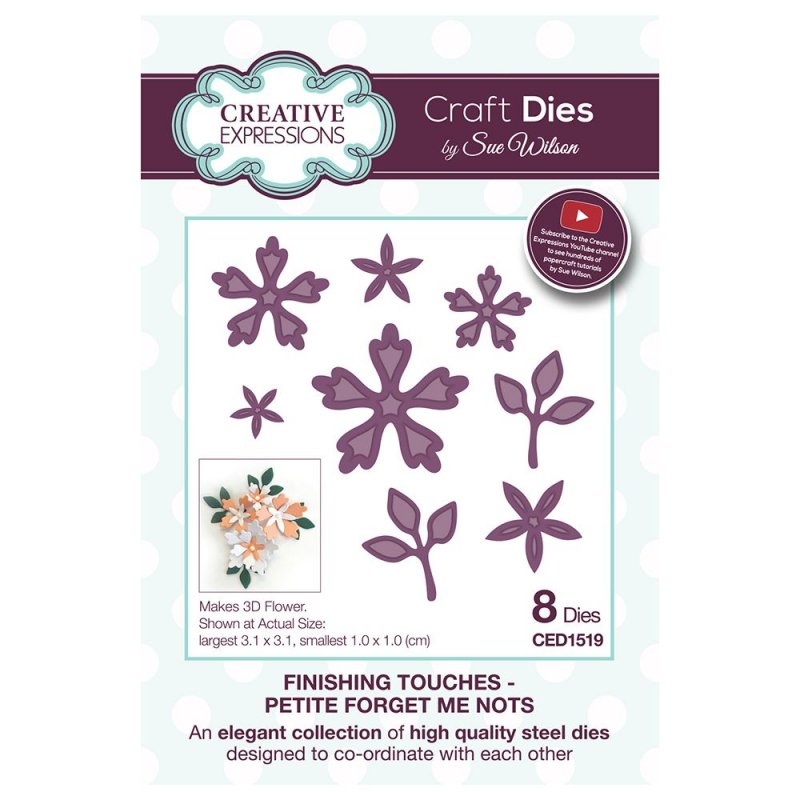 Sue Wilson Sue Wilson Craft Dies Finishing Touches Petite Forget Me Nots | Set of 8