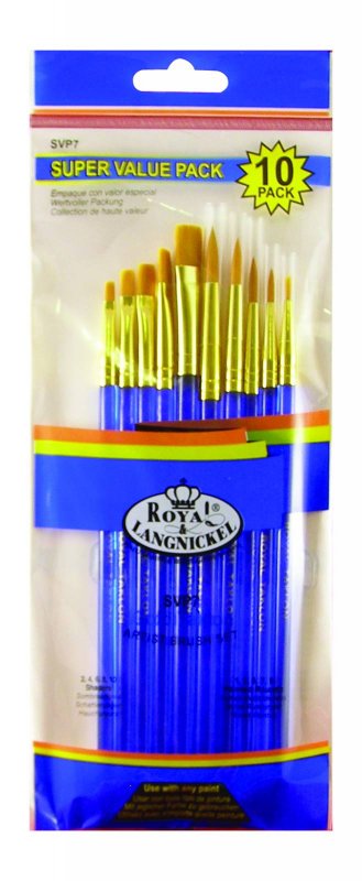 Royal & Langnickel Royal and Langnickel Assorted Artist Brush Set | Set of 10