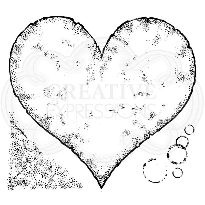 Woodware Woodware Clear Stamps Torn Paper Heart | Set of 3