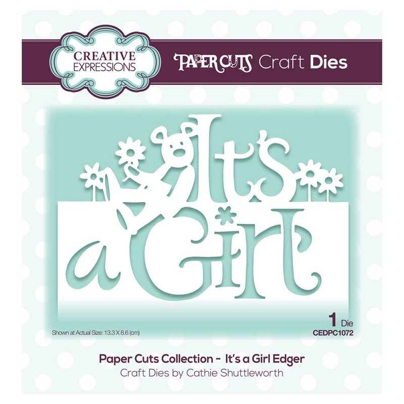 Paper Cuts Creative Expressions Craft Dies Paper Cuts Collection It's A Girl Edger