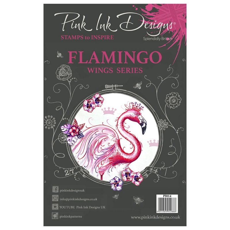 Pink Ink Designs Pink Ink Designs Clear Stamp Flamingo | Set of 11
