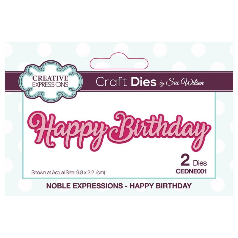 Sue Wilson Sue Wilson Craft Dies Noble Expressions Collection Happy Birthday | Set of 2