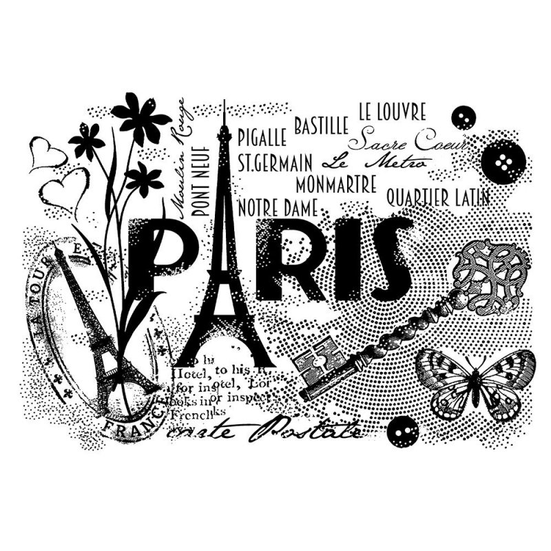 Woodware Woodware Clear Stamps Paris Postcard