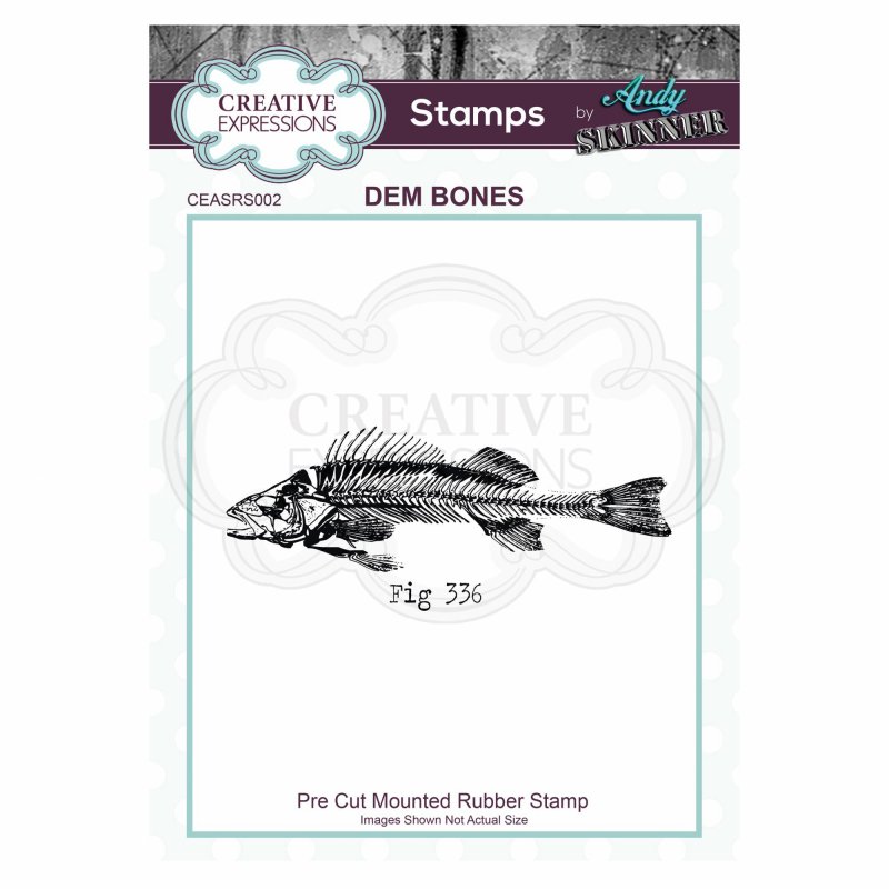 Andy Skinner Creative Expressions Pre Cut Rubber Stamp by Andy Skinner Dem Bones