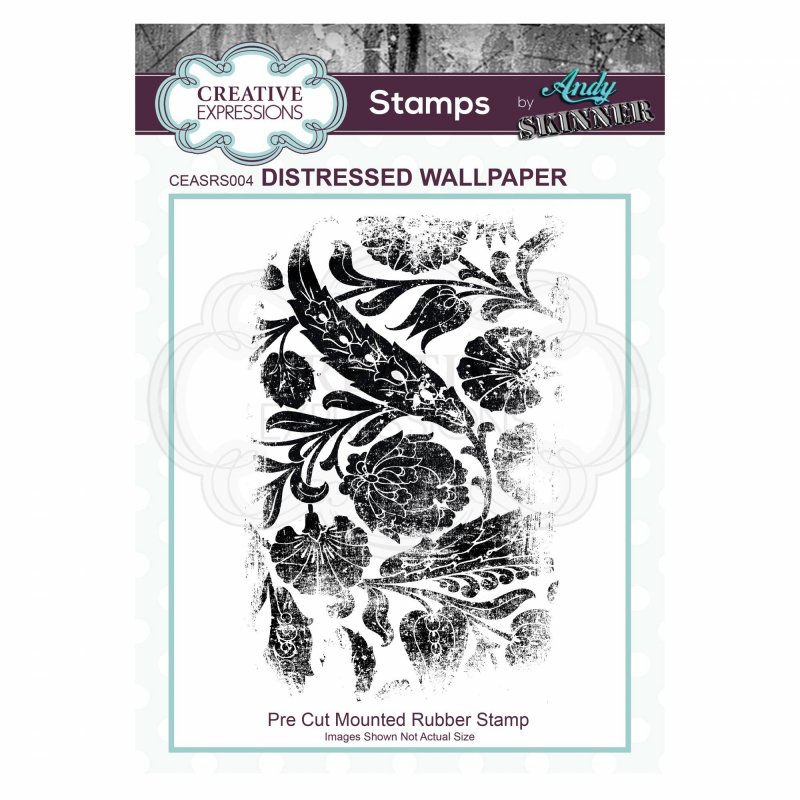 Andy Skinner Creative Expressions Pre Cut Rubber Stamp by Andy Skinner Distressed Wallpaper