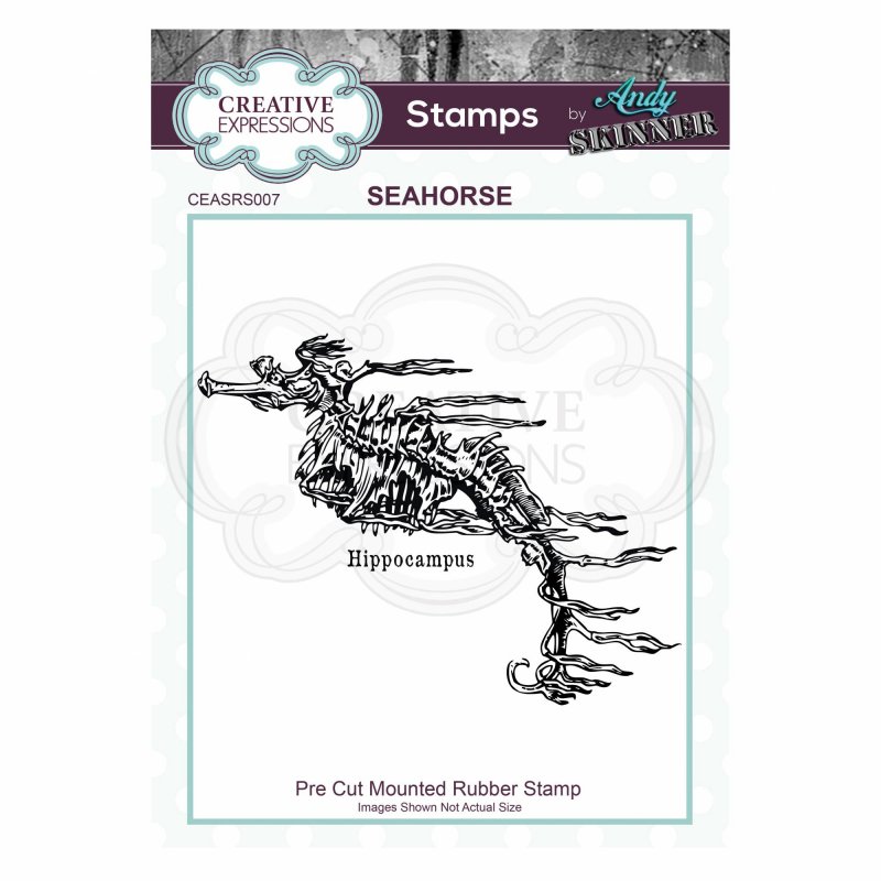 Andy Skinner Creative Expressions Pre Cut Rubber Stamp by Andy Skinner Seahorse