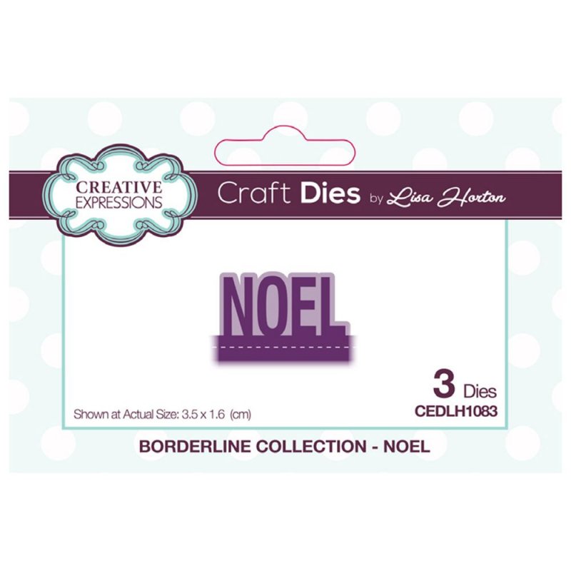 Lisa Horton Creative Expressions Craft Dies Borderline Collection Noel | Set of 3