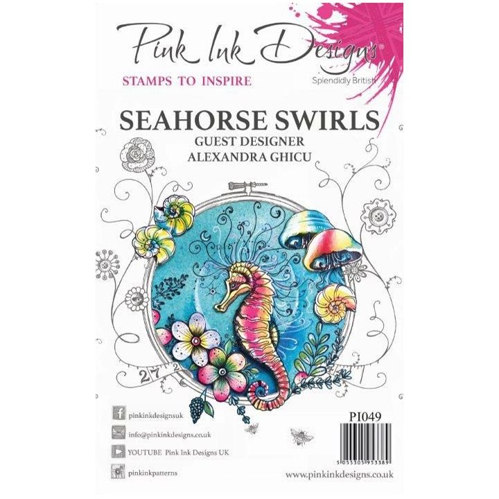 Pink Ink Designs Pink Ink Designs Clear Stamp Seahorse Swirls | Set of 7