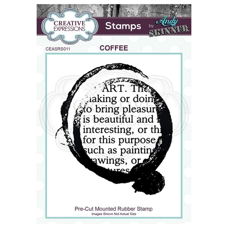 Andy Skinner Creative Expressions Pre Cut Rubber Stamp by Andy Skinner Coffee