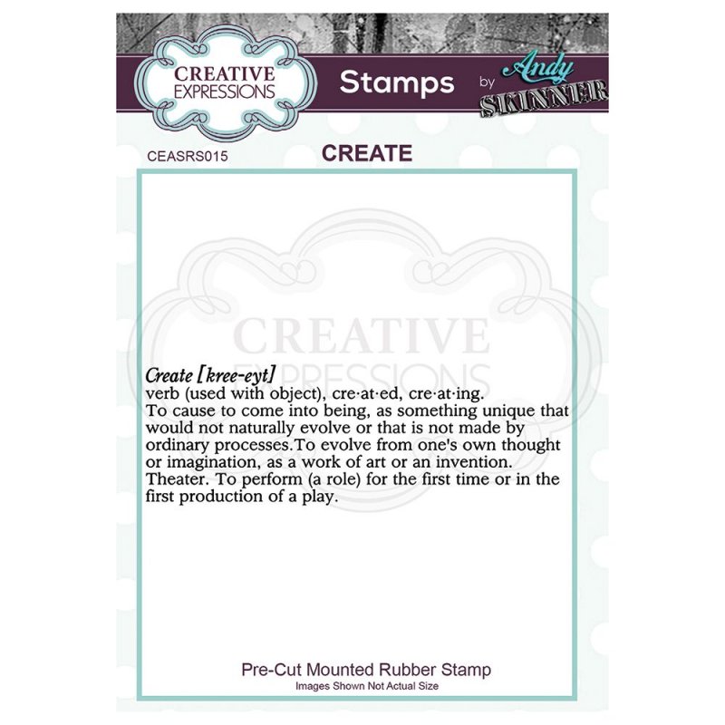 Andy Skinner Creative Expressions Pre Cut Rubber Stamp by Andy Skinner Create