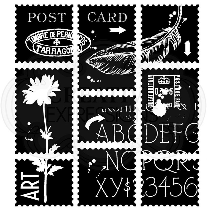 Woodware Woodware Clear Stamps Postage Sheets | Set of 9