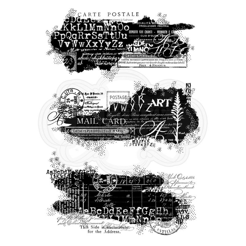 Woodware Woodware Clear Stamps Text Patches | Set of 3