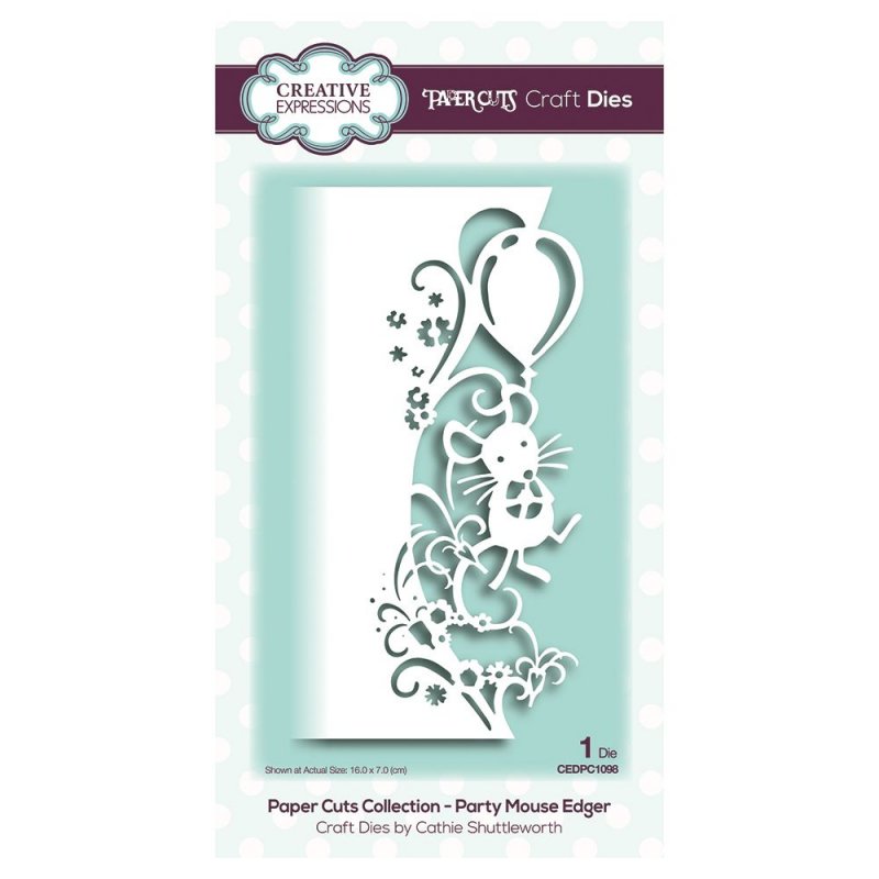 Paper Cuts Creative Expressions Craft Dies Paper Cuts Collection Party Mouse Edger