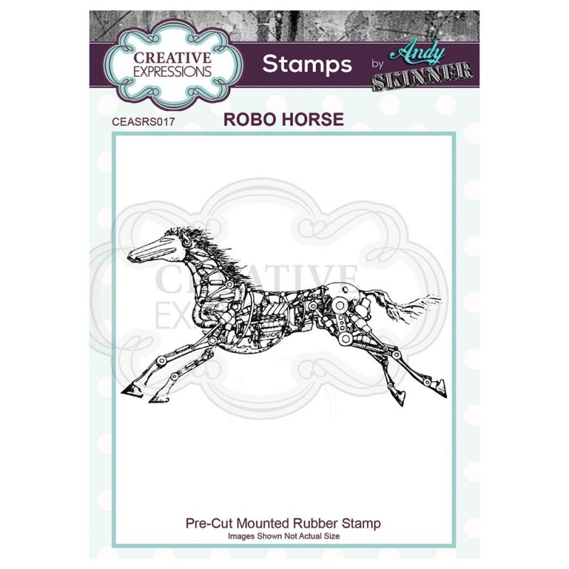 Andy Skinner Creative Expressions Pre Cut Rubber Stamp by Andy Skinner Robo Horse