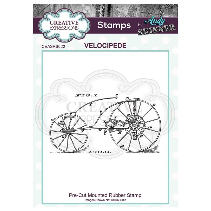 Andy Skinner Creative Expressions Pre Cut Rubber Stamp by Andy Skinner Velocipede