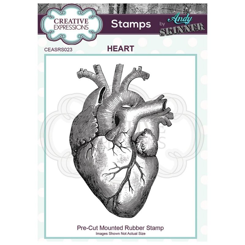 Andy Skinner Creative Expressions Pre Cut Rubber Stamp by Andy Skinner Heart