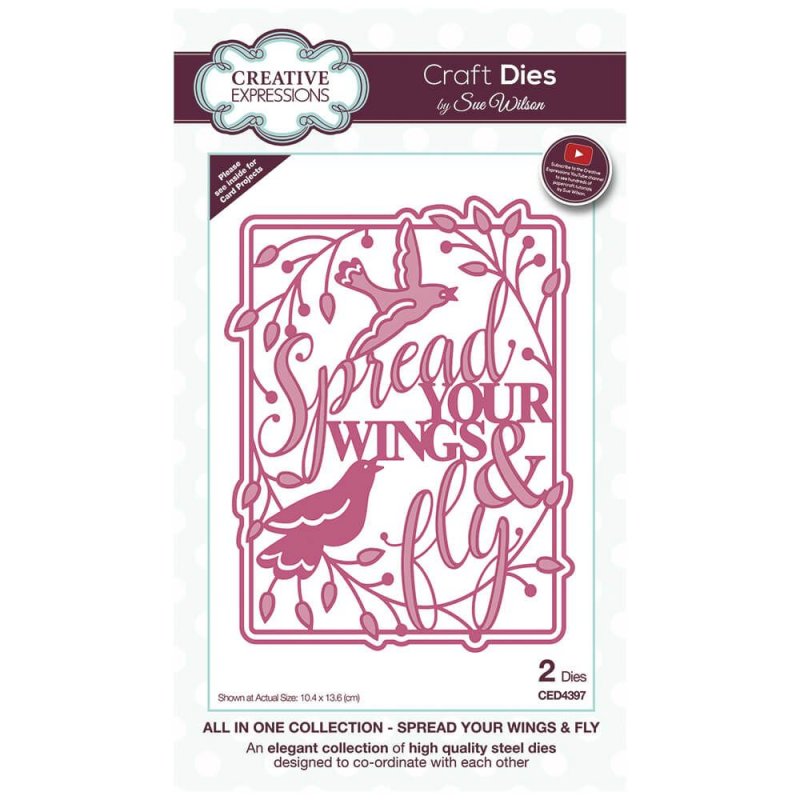 Sue Wilson Sue Wilson Craft Dies All In One Collection Spread Your Wings & Fly | Set of 2