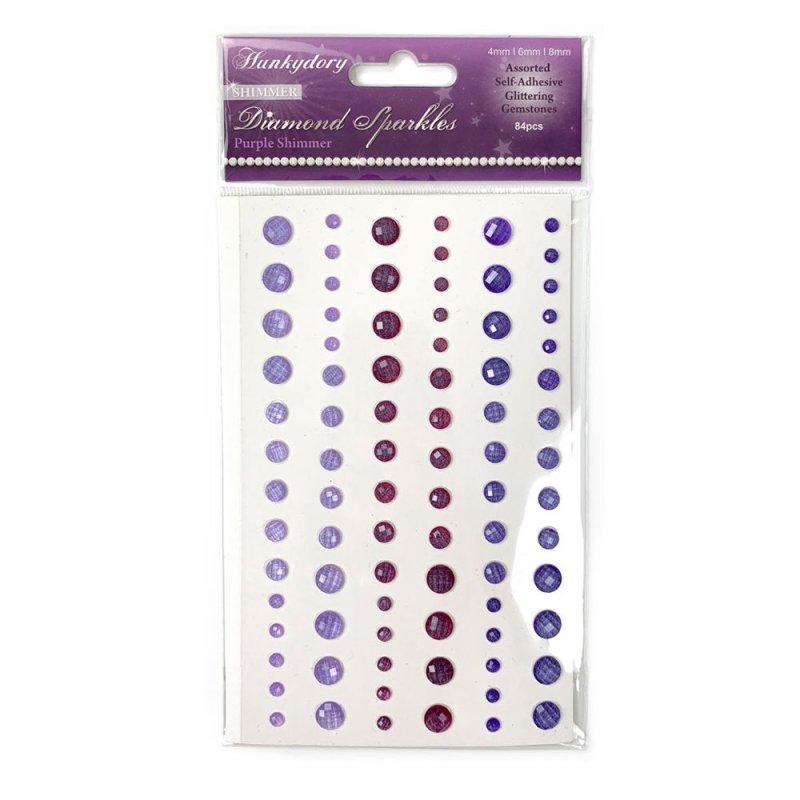 Diamond Sparkles Hunkydory Diamond Sparkles Gemstones Purple Shimmer | Pack of 84