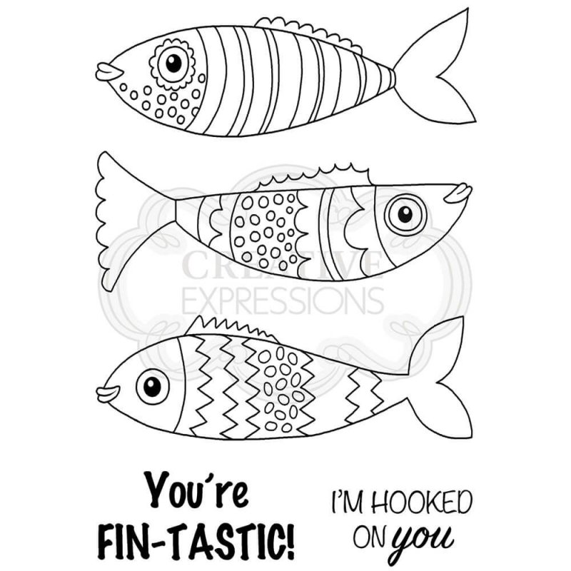 Woodware Woodware Clear Stamps Swimming Fish | Set of 5