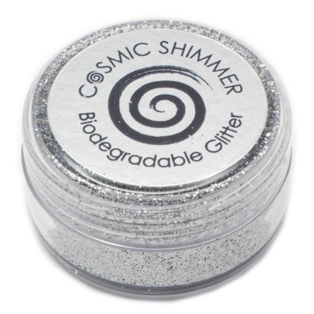 Cosmic Shimmer Cosmic Shimmer Biodegradable Fine Glitter Bright Silver | 10 ml