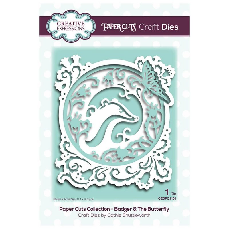 Paper Cuts Creative Expressions Craft Dies Paper Cuts Collection Badger & The Butterfly