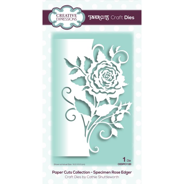Paper Cuts Creative Expressions Craft Dies Paper Cuts Collection Specimen Rose Edger