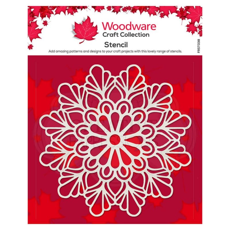Woodware Woodware Stencil Teardrop Mandala | 6.8 x 6.8 inch