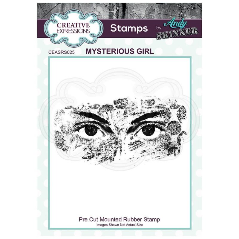 Andy Skinner Creative Expressions Pre Cut Rubber Stamp by Andy Skinner Mysterious Girl