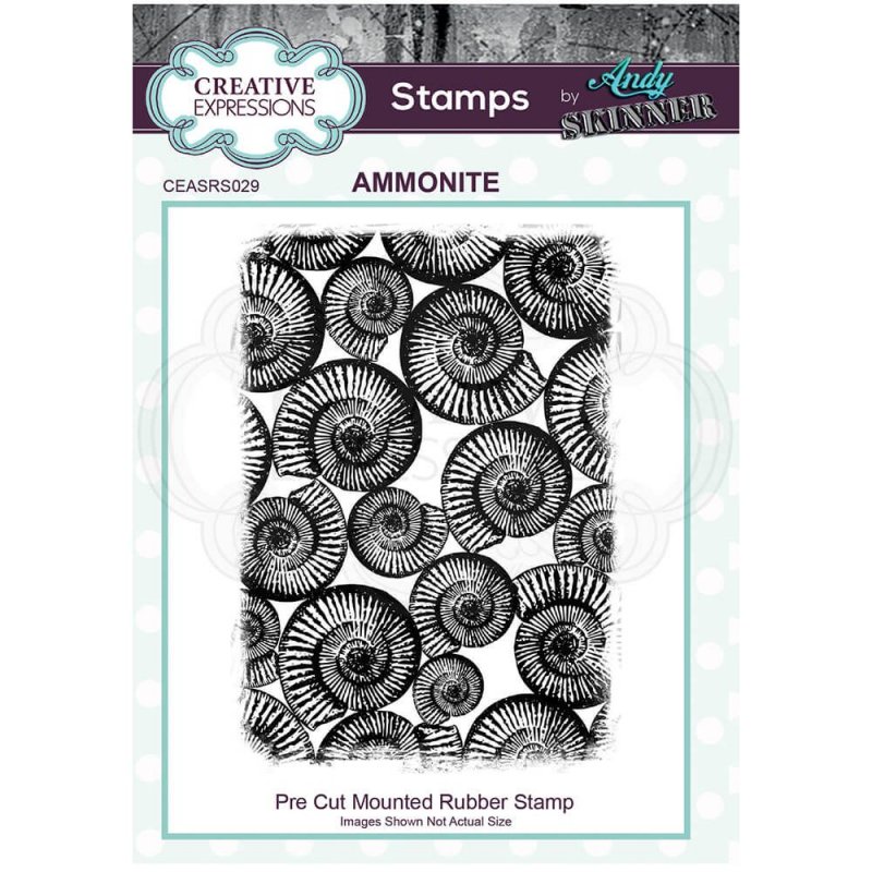 Andy Skinner Creative Expressions Pre Cut Rubber Stamp by Andy Skinner Ammonite