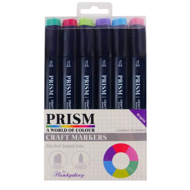 Prism Hunkydory Prism Craft Markers Set 1 Brights | Set of 6