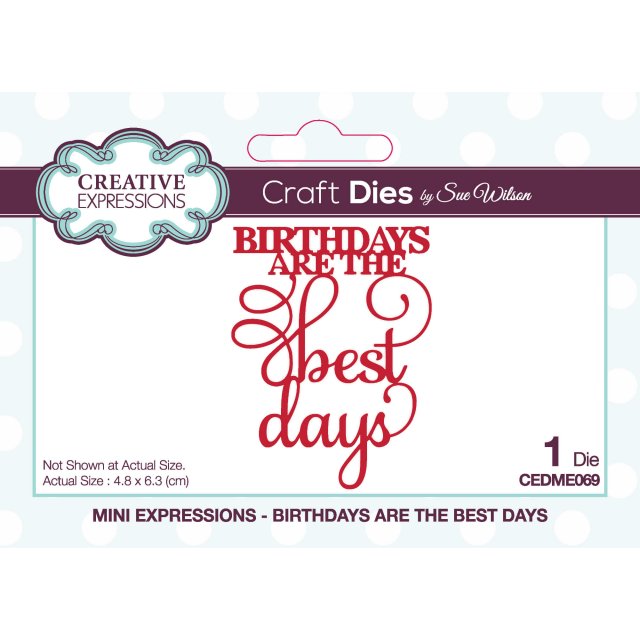 Sue Wilson Sue Wilson Craft Dies Mini Expressions Collection Birthdays Are The Best Days