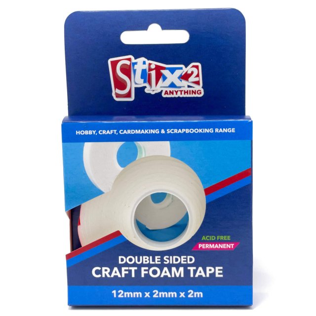 Stix2 Stix2 Double Sided Craft Foam Tape 12mm x 2mm | 2m