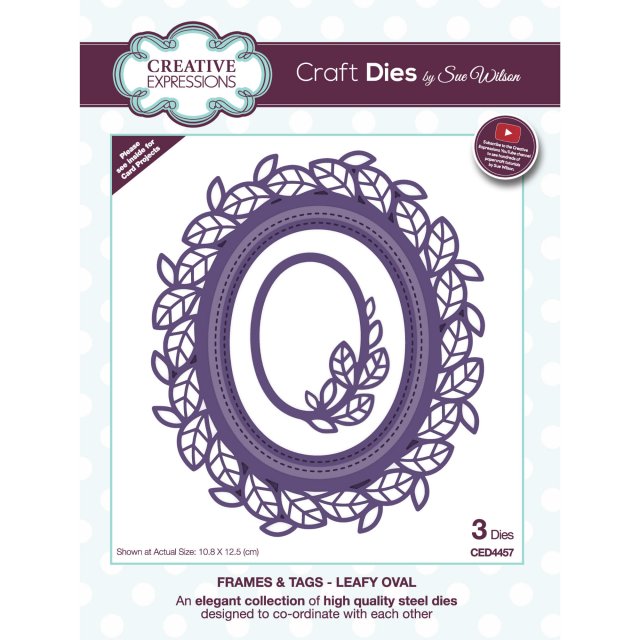 Sue Wilson Sue Wilson Craft Dies Frames & Tags Collection Leafy Oval | Set of 3