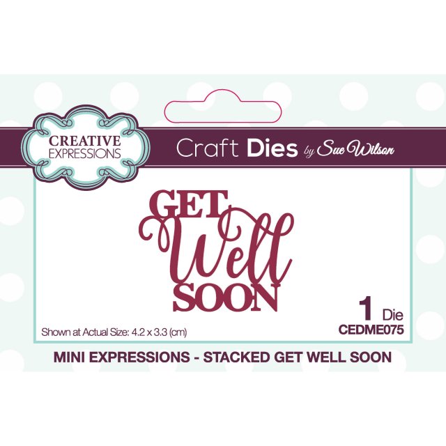 Sue Wilson Sue Wilson Craft Dies Mini Expressions Collection Stacked Get Well Soon