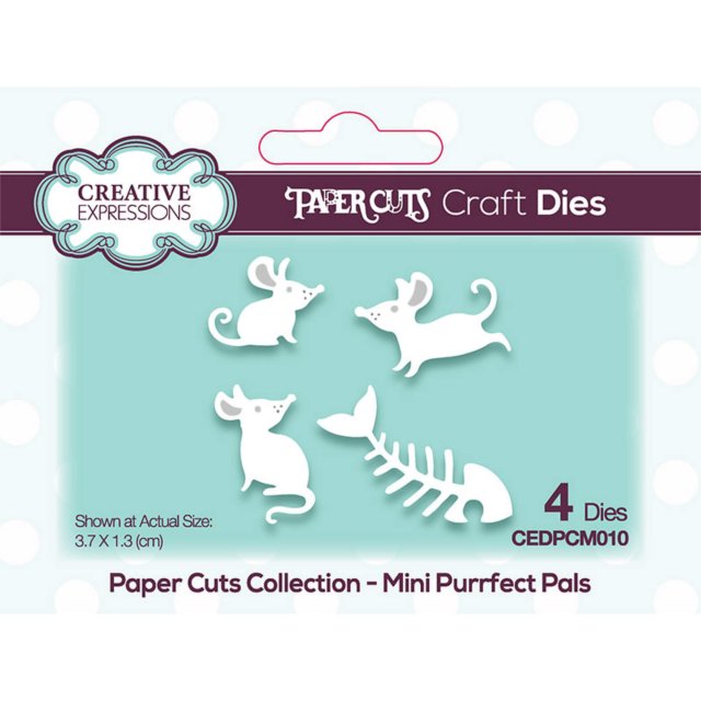 Paper Cuts Creative Expressions Craft Dies Paper Cuts Collection Mini Purrfect Pals | Set of 4