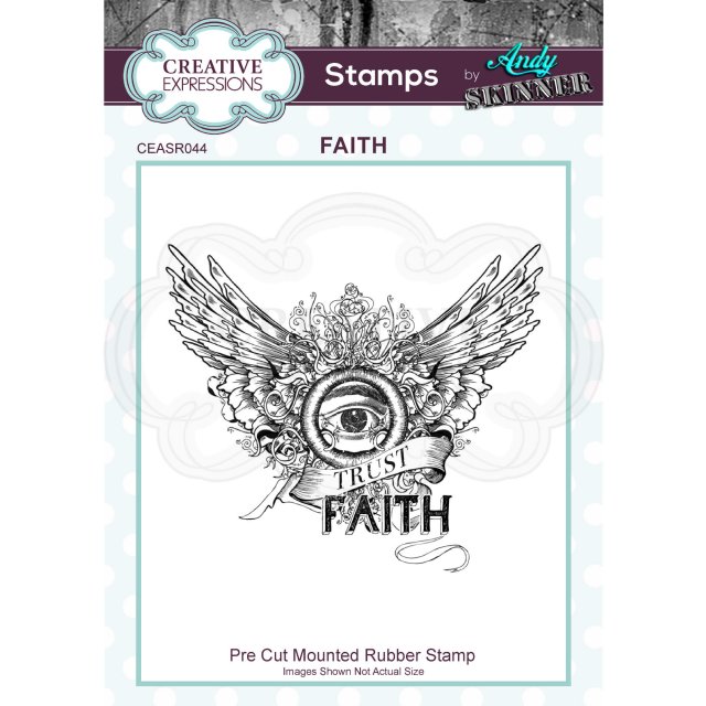 Andy Skinner Creative Expressions Pre Cut Rubber Stamp by Andy Skinner Faith