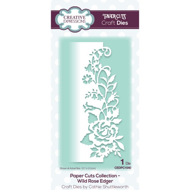 Paper Cuts Creative Expressions Craft Dies Paper Cuts Collection Wild Rose Edger