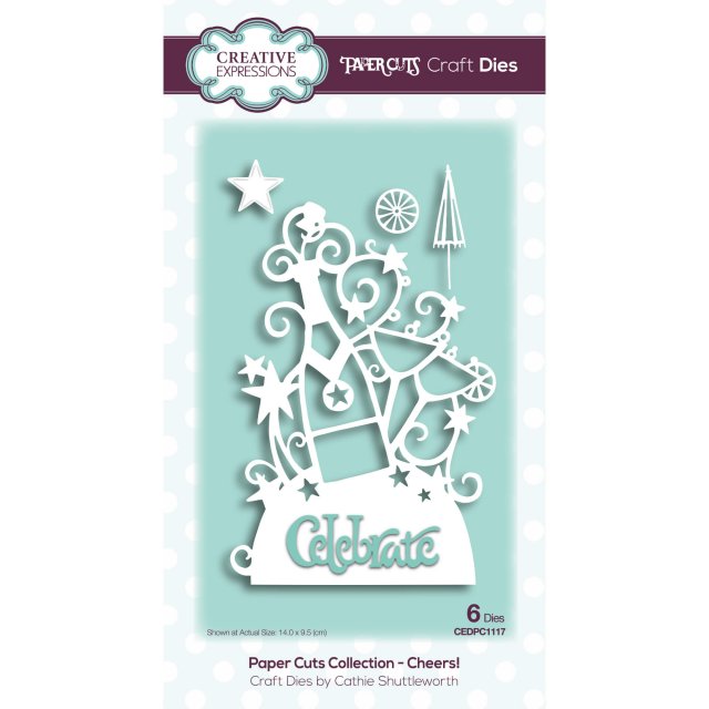 Paper Cuts Creative Expressions Craft Dies Paper Cuts Collection Cheers! | Set of 6