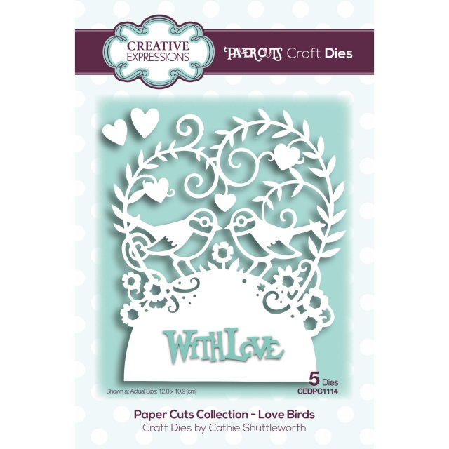 Paper Cuts Creative Expressions Craft Dies Paper Cuts Collection Love Birds | Set of 5