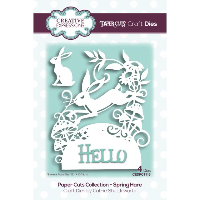 Paper Cuts Creative Expressions Craft Dies Paper Cuts Collection Spring Hare | Set of 4