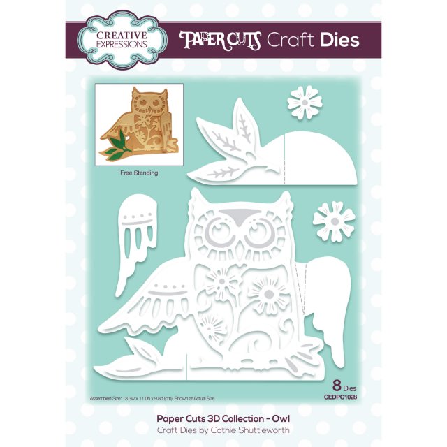 Paper Cuts Creative Expressions Craft Dies Paper Cuts 3D Collection Owl | Set of 8