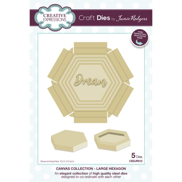 Jamie Rodgers Jamie Rodgers Craft Die Canvas Collection Large Hexagon | Set of 5