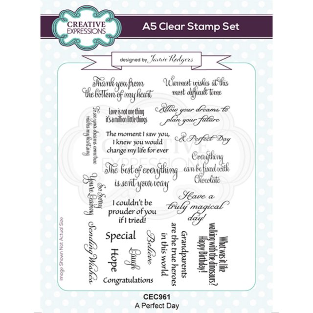 Jamie Rodgers Jamie Rodgers Clear Stamp Set A Perfect Day | Set of 20