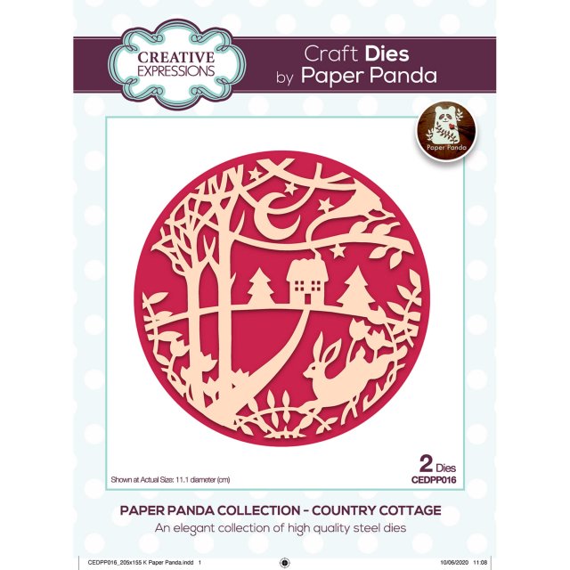 Paper Panda Creative Expressions Craft Dies Paper Panda Country Cottage | Set of 2